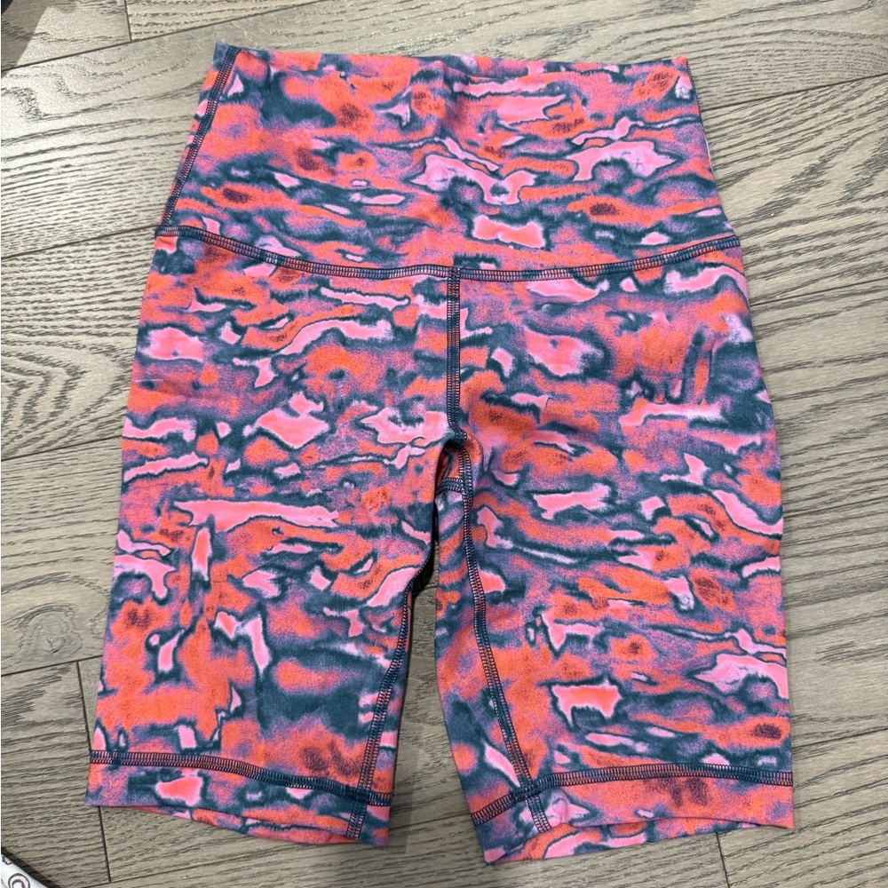 lululemon athletica Pink and Blue Bike Shorts